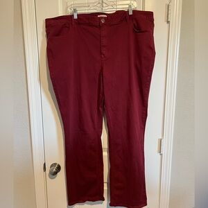 Maurices Red Slim Bootcut Mis Rise Jeans